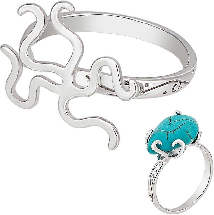 925 Sterling Silver 5 Claws Ring Blank Ring Base Setting Adjustable Blank Ring Base for Irregular Gemstone Setting Handmade Jewelry DIY Ring