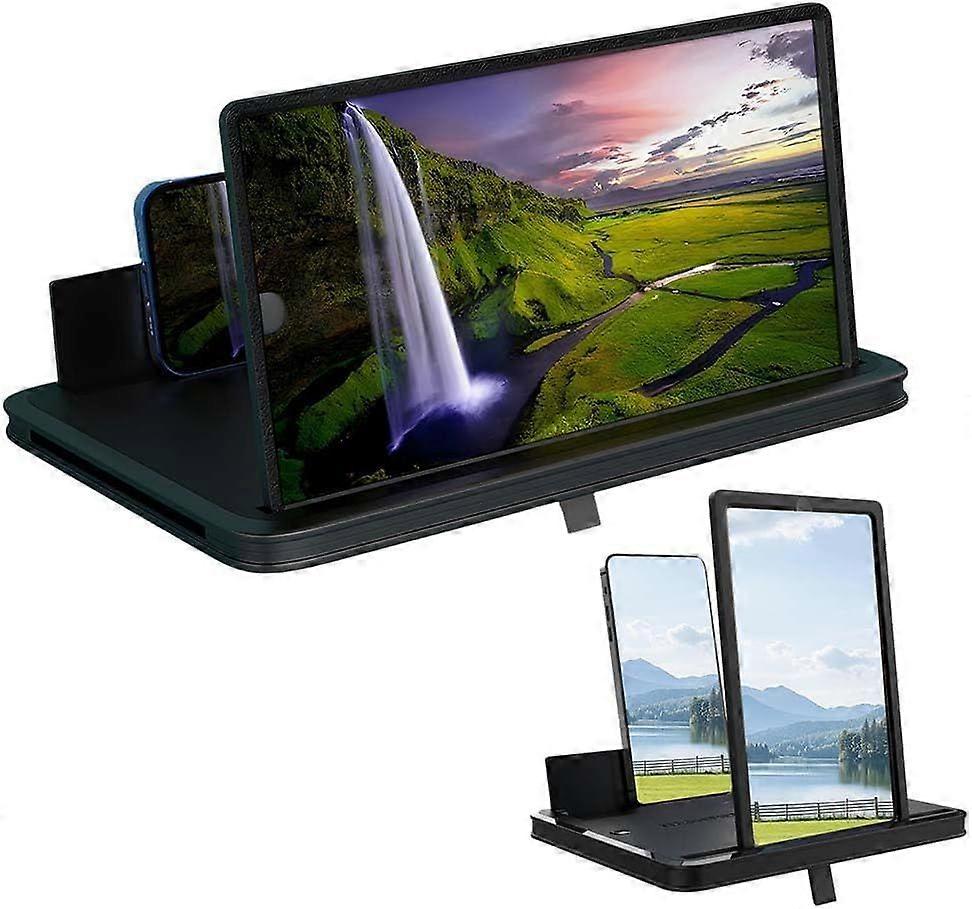 Screen Magnifier Version, 2026 Upgraded 3D HD Mobile Phone Magnifier Projector Screen for Movies,Videos, Gaming, Screen Magnifier with Adjustable Angl