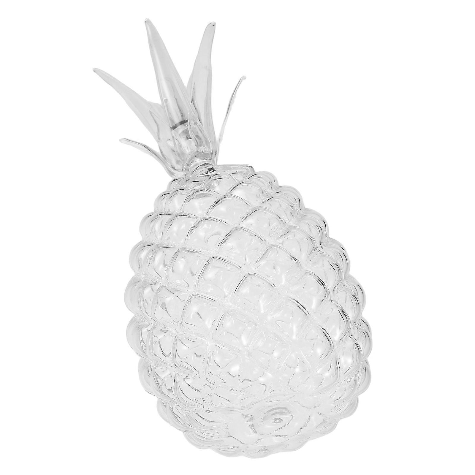 Pineapple Shaped Glass Cup Straw for Drinks Creative Transparent Drinkware
