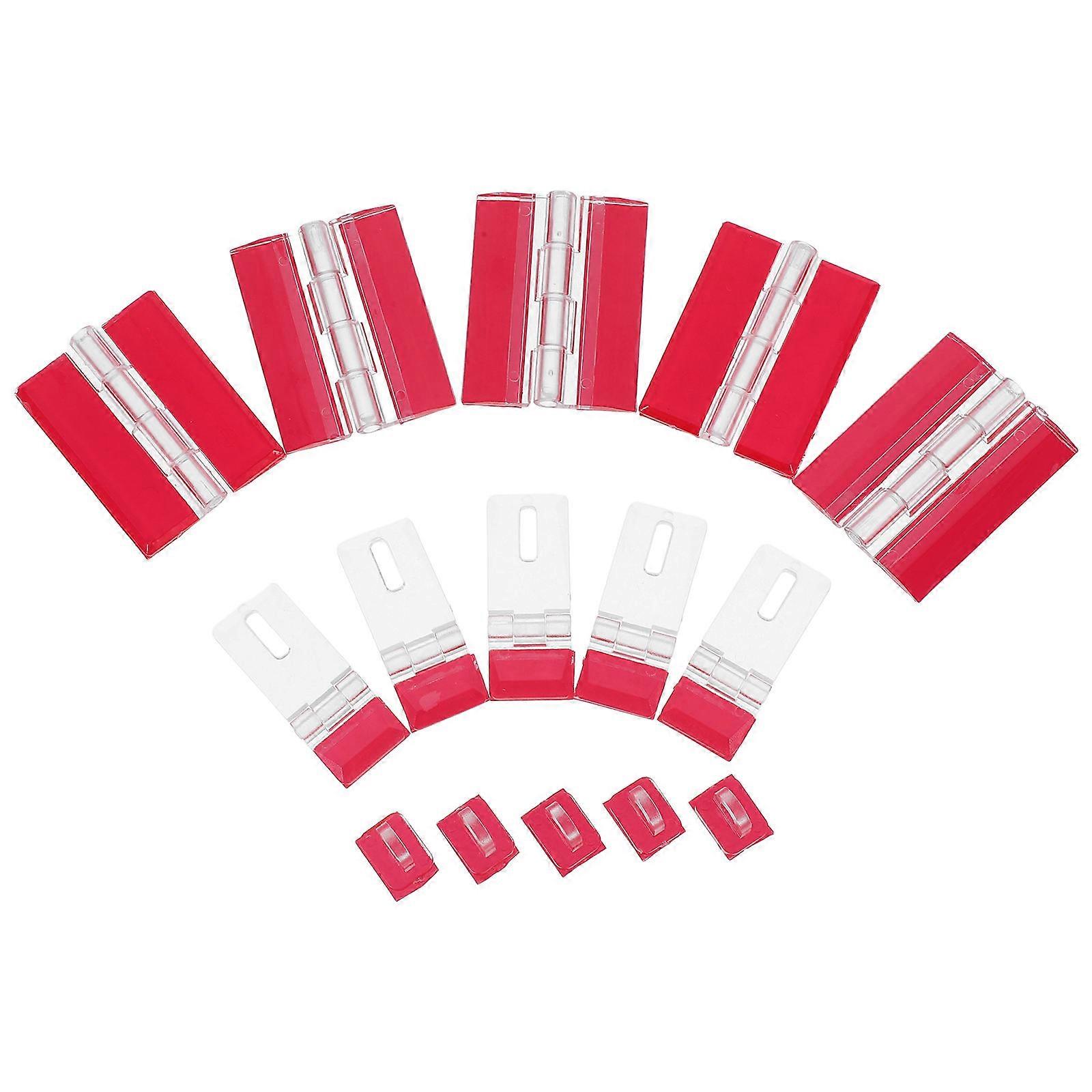 Self-Adhesive Acrylic Hinge Latch Buckles for Door Use 1Set Transparent