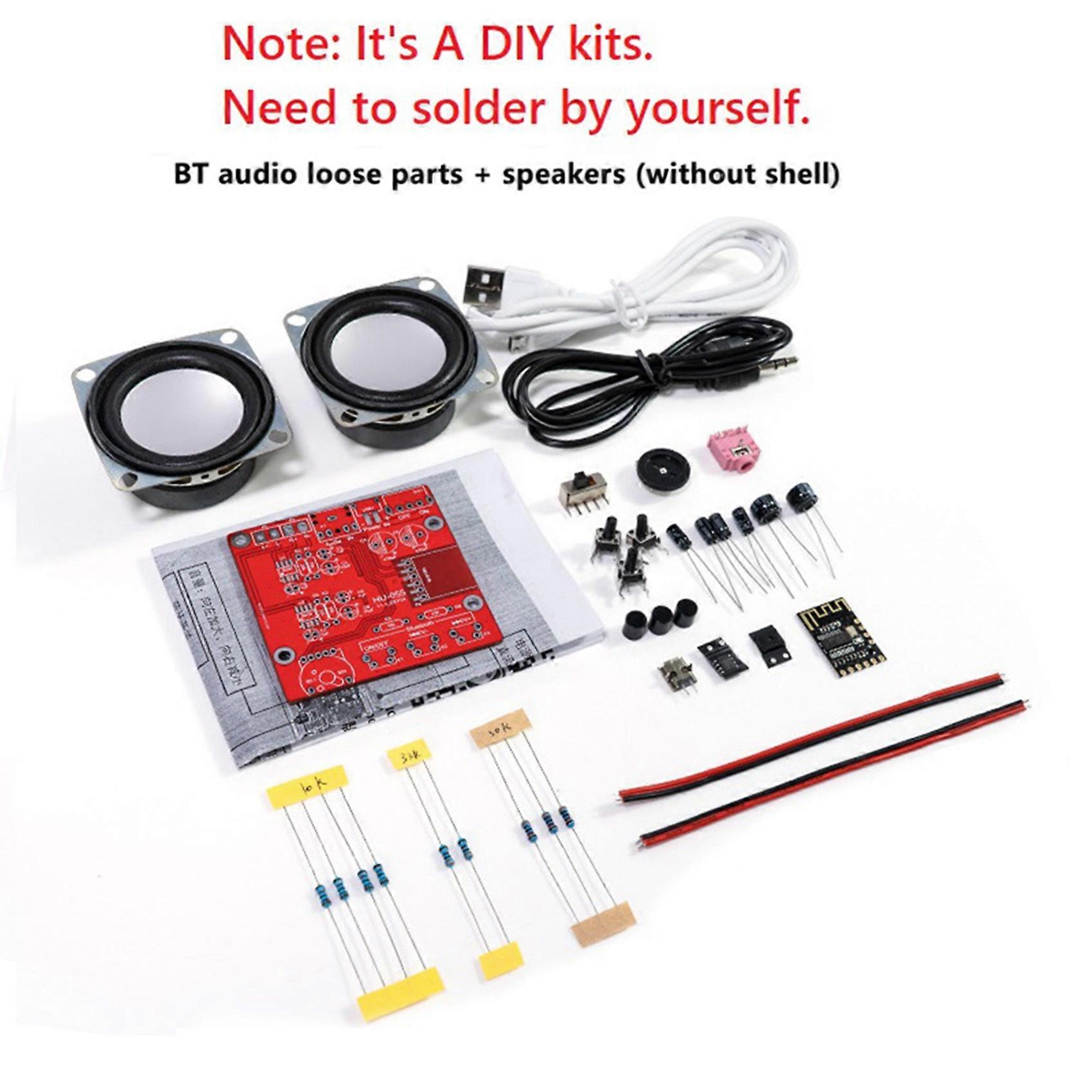 3X DIY Bluetooth Speaker Kit USB Mini Home Stereo Sound Amplifier DIY Electronic Kits Without Shell