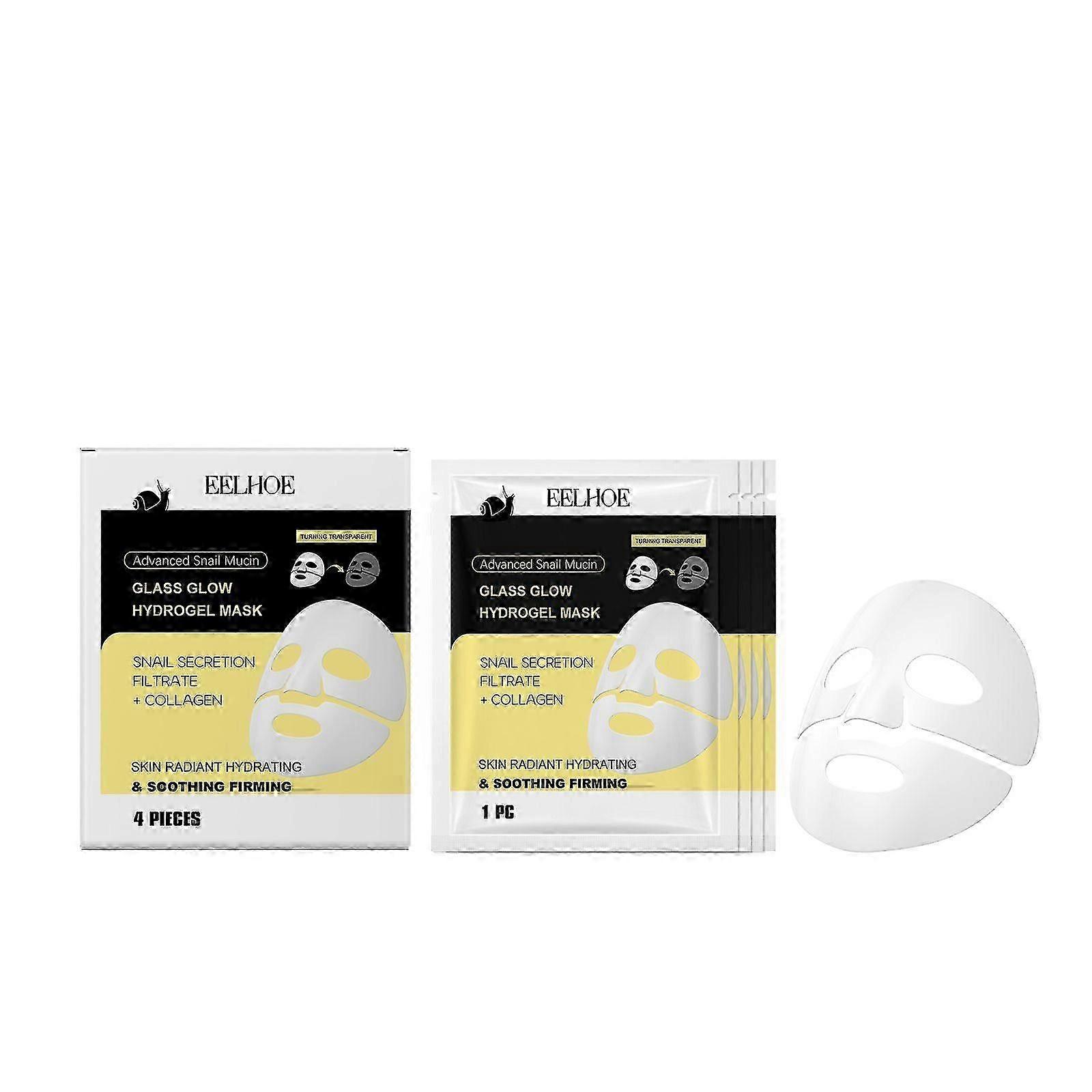Snail Mucin Moisturizing Mask Set - 3-in-1 Firming, Hydrating & Lifting Facial Care (4 Pieces)