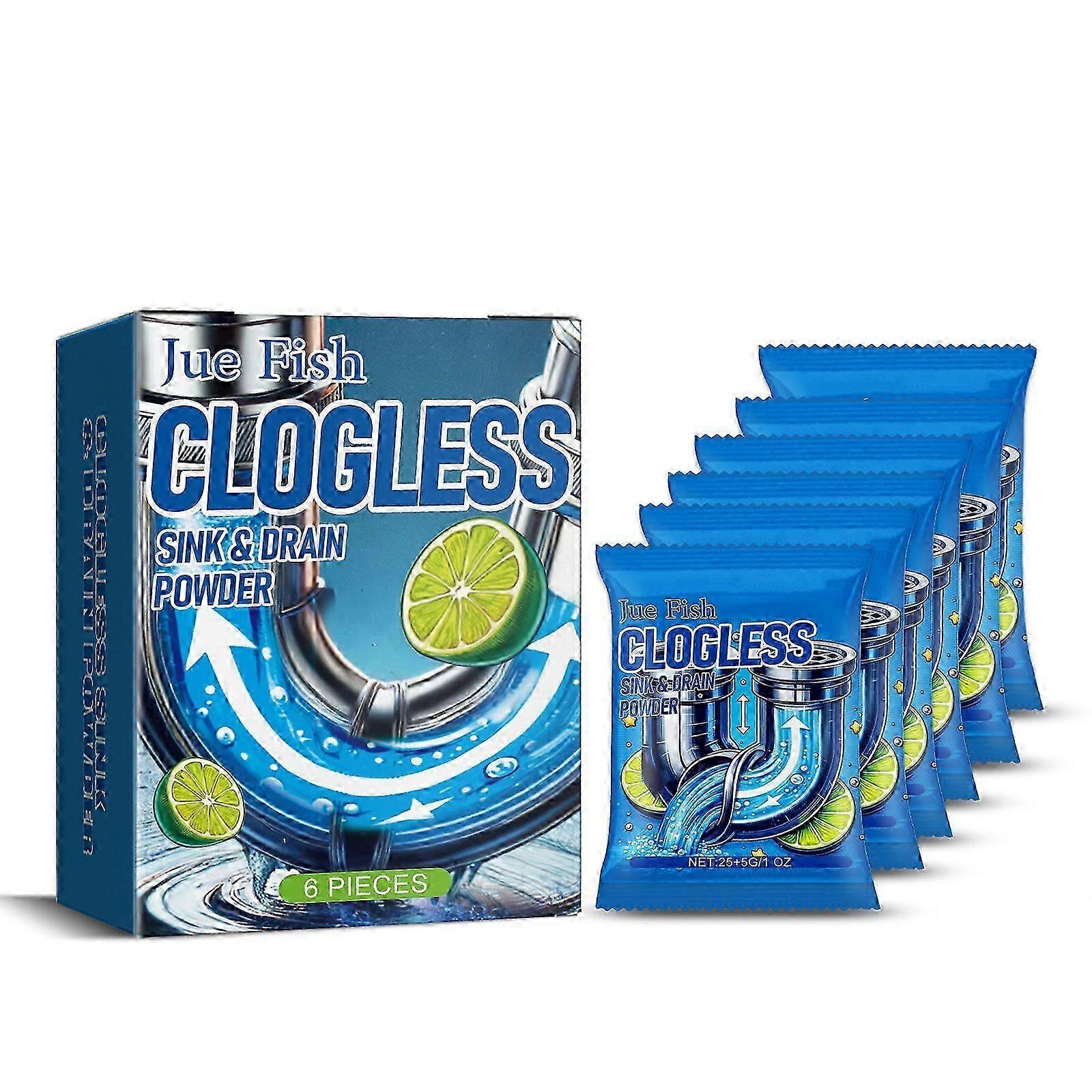 pipe unclogging powder contains sodium hypochlorite and lemon fruit extract