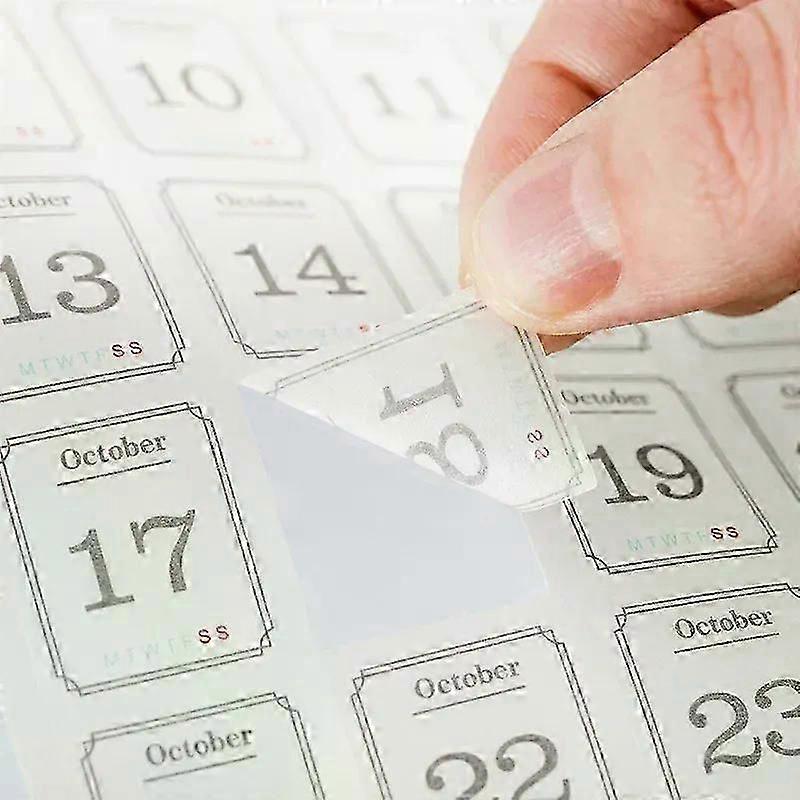 12pcs/set Handbook Notebook Date Stickers Labels Journal Album Calendar Stickers Handmade Sticker Materials