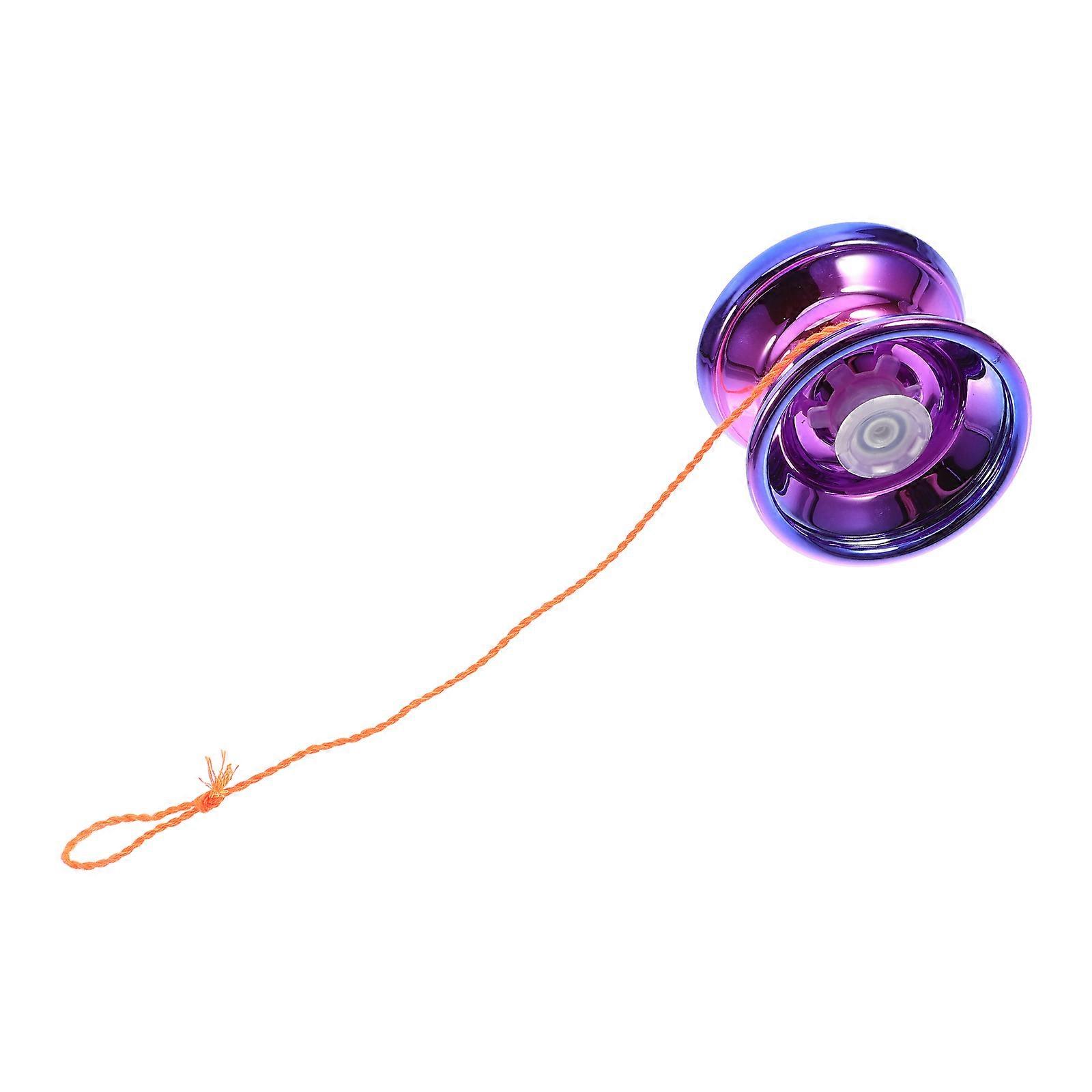 Beginner Yoyo Balls String Toy Fingertip Ball Toy Yoyo Enthusiasts Purple Alloy for Finger Exercise 1 Set