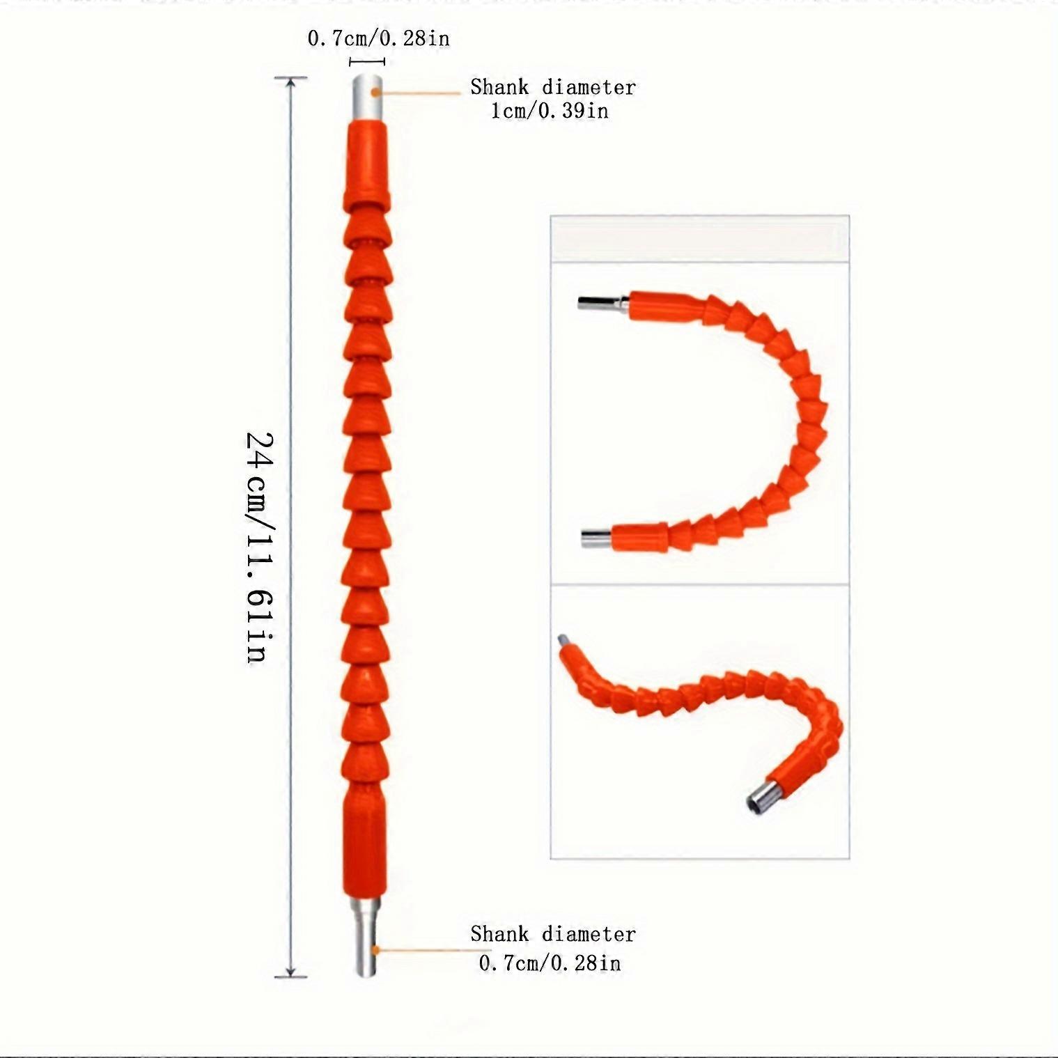 1pc Electric Drill Universal Shaft - 360-Degree Rotatable, Flexible, Bendable Connection for Corner Drive, Super Drill Bit - Per