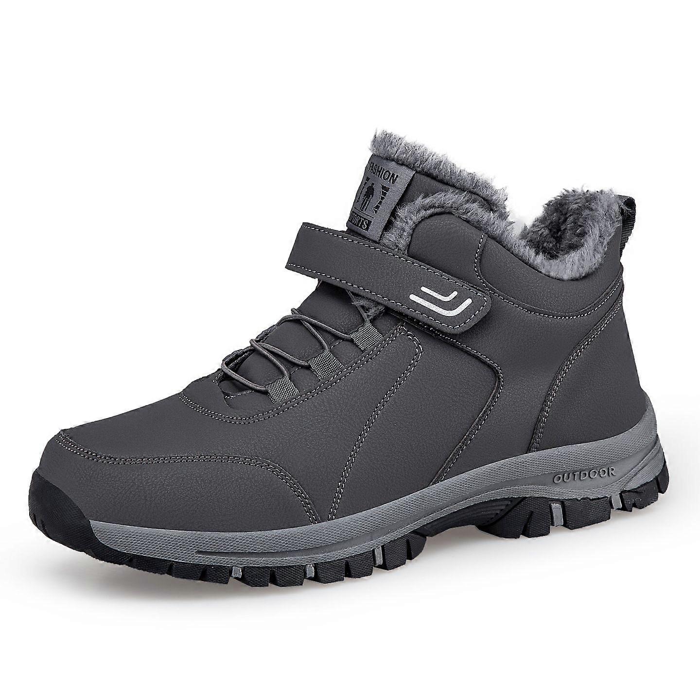 Warm and Durable Men and Women Snow Boots Hook and Loop Fastener for Casual Hiking and Walking