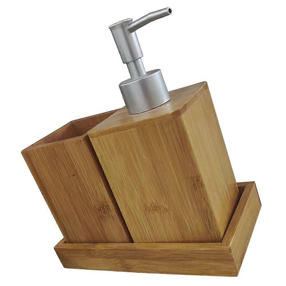 Bamboo Bathroom Accessories Set for Storage with Toothbrush 1Set