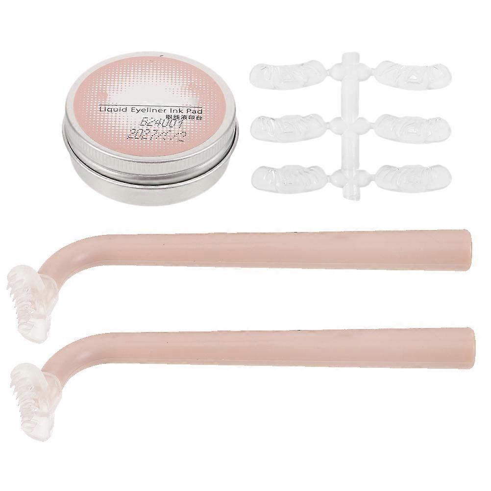 Lower Eyelashes Stamp Eyelash Tool for Eye Makeup 1Set Pink