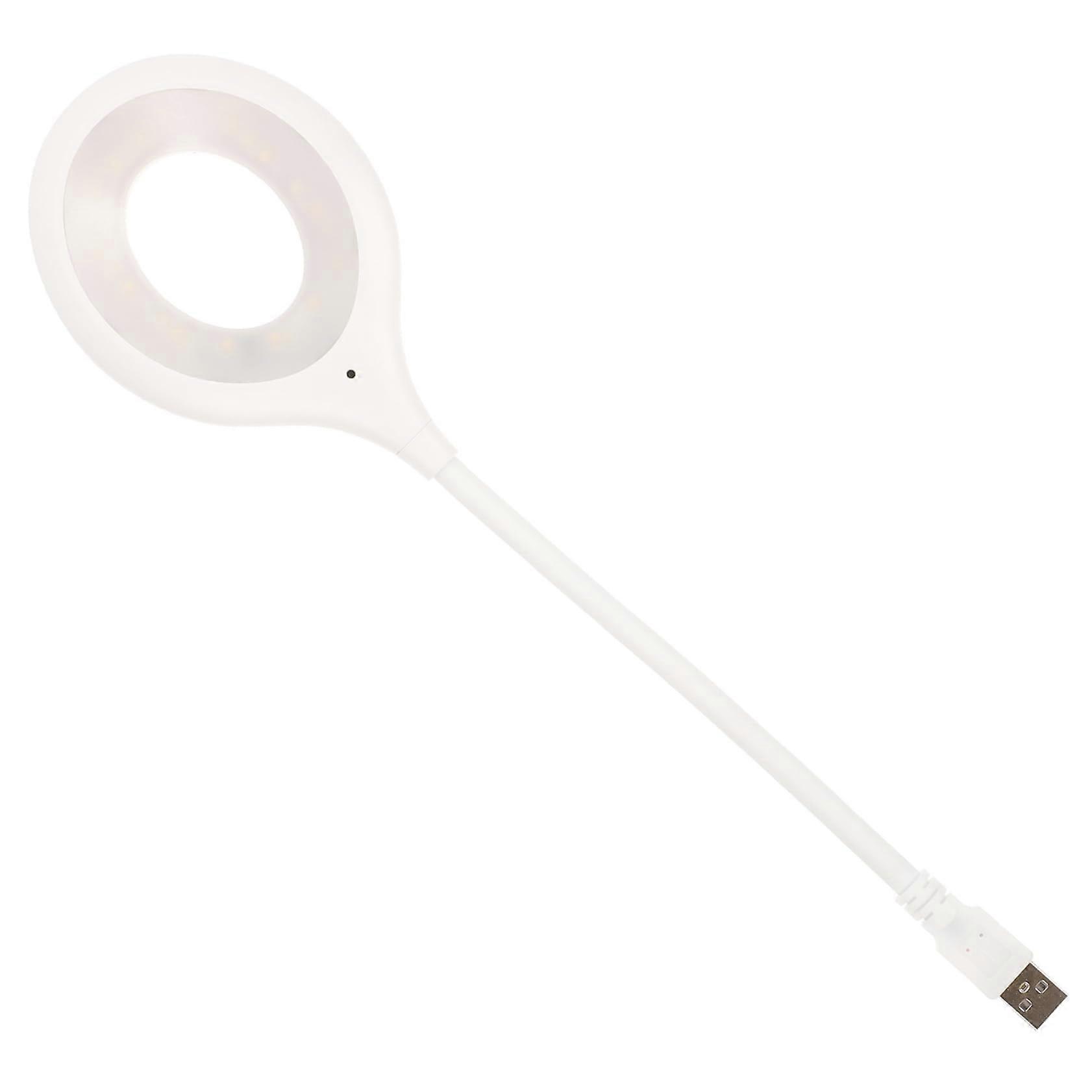 VoiceControlled LED Reading Lamp with Flexible Gooseneck, USB Powered Dimmable Bedside Light