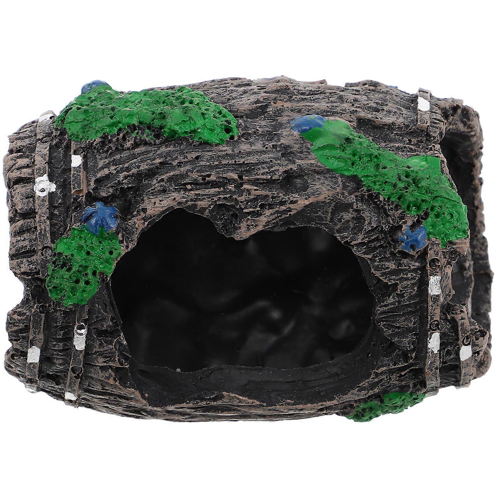 Aquatic Tank Decoration Small Barrel Shape Fish Hideout for Shrimp and Turtle