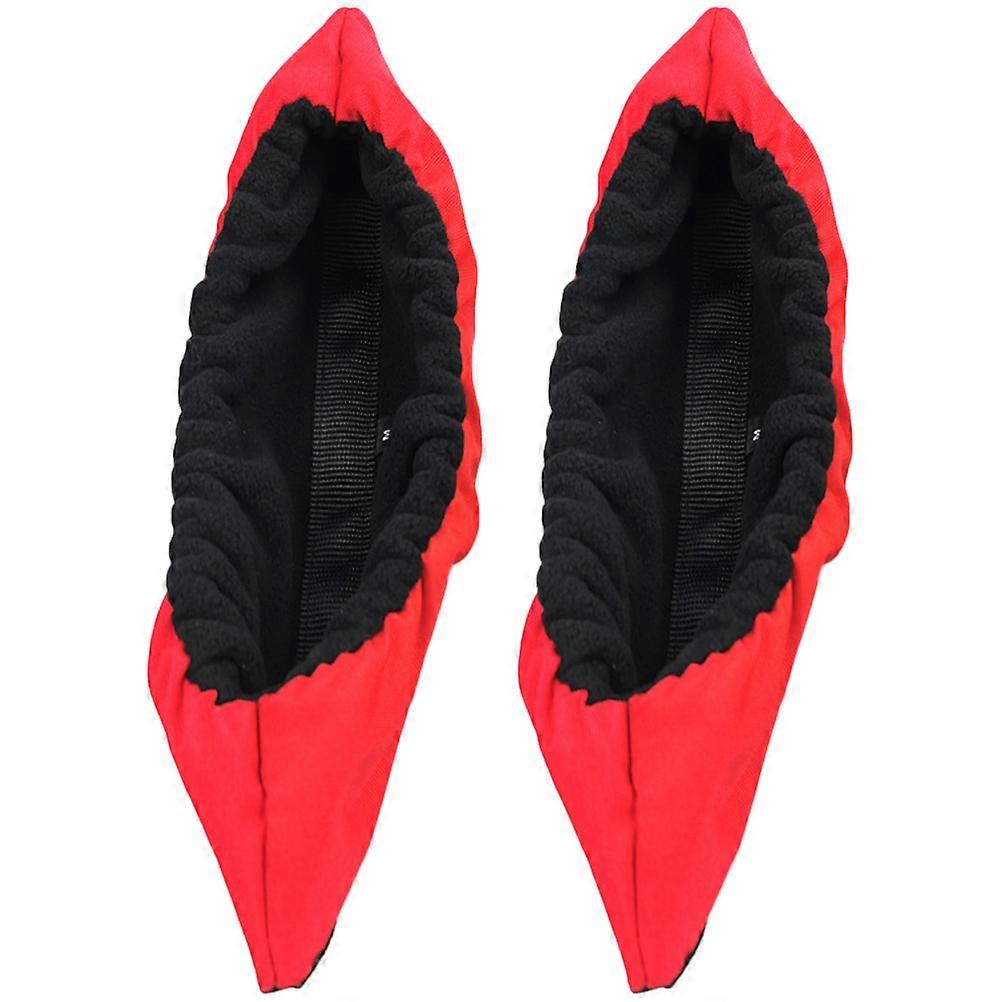 Ice Hockey Skate Guards For Skating Protection In Red Practical Design 36X7Cm 1Pair Rust Prevention