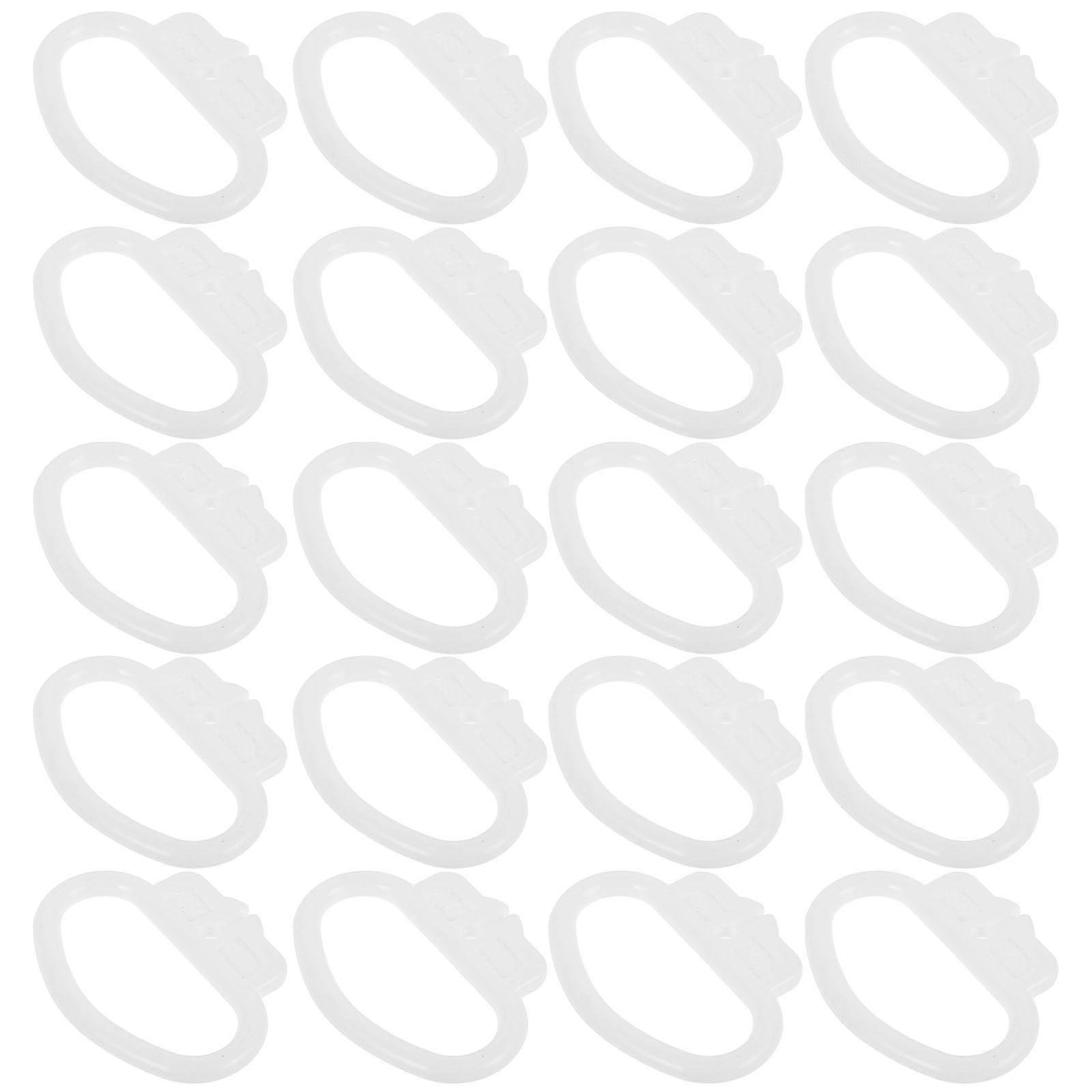 Pull String Music Box Pull Ring Handle for Curtain Use 20Pcs White PP