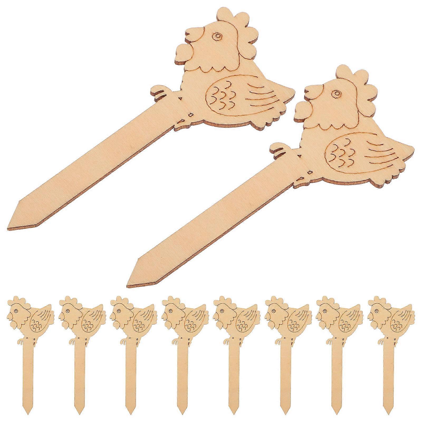 Wooden Bookmarks for Craft 10Pcs Easter Theme Chicken Shape Book Dividers