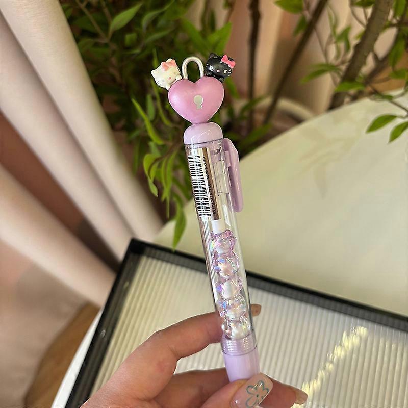 Hello Kitty Beaded Gel Pen Cartoon Sanrio 0.5mm Black Ink Press Pen Students Friend Girl Gift