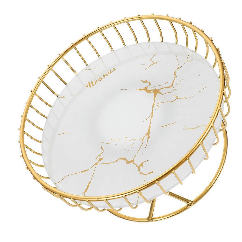 Point Snack Plate Metal Wire Basket for Bread and Fruit Holder
