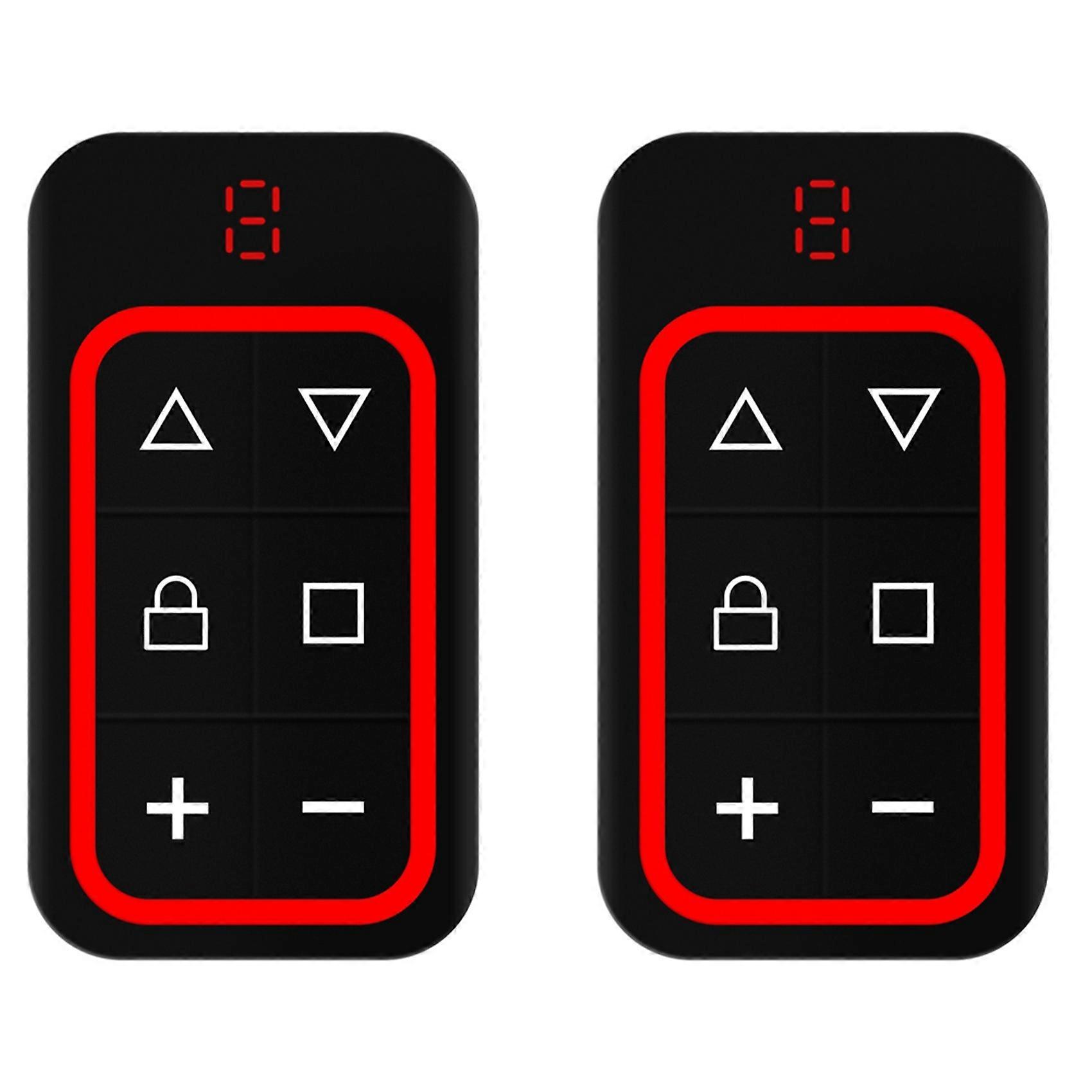 2X 8CH Multi Frequency Garage Door Remote Control 270-868MHZ RF Copy Remote Control Automatically Identify Frequency Red
