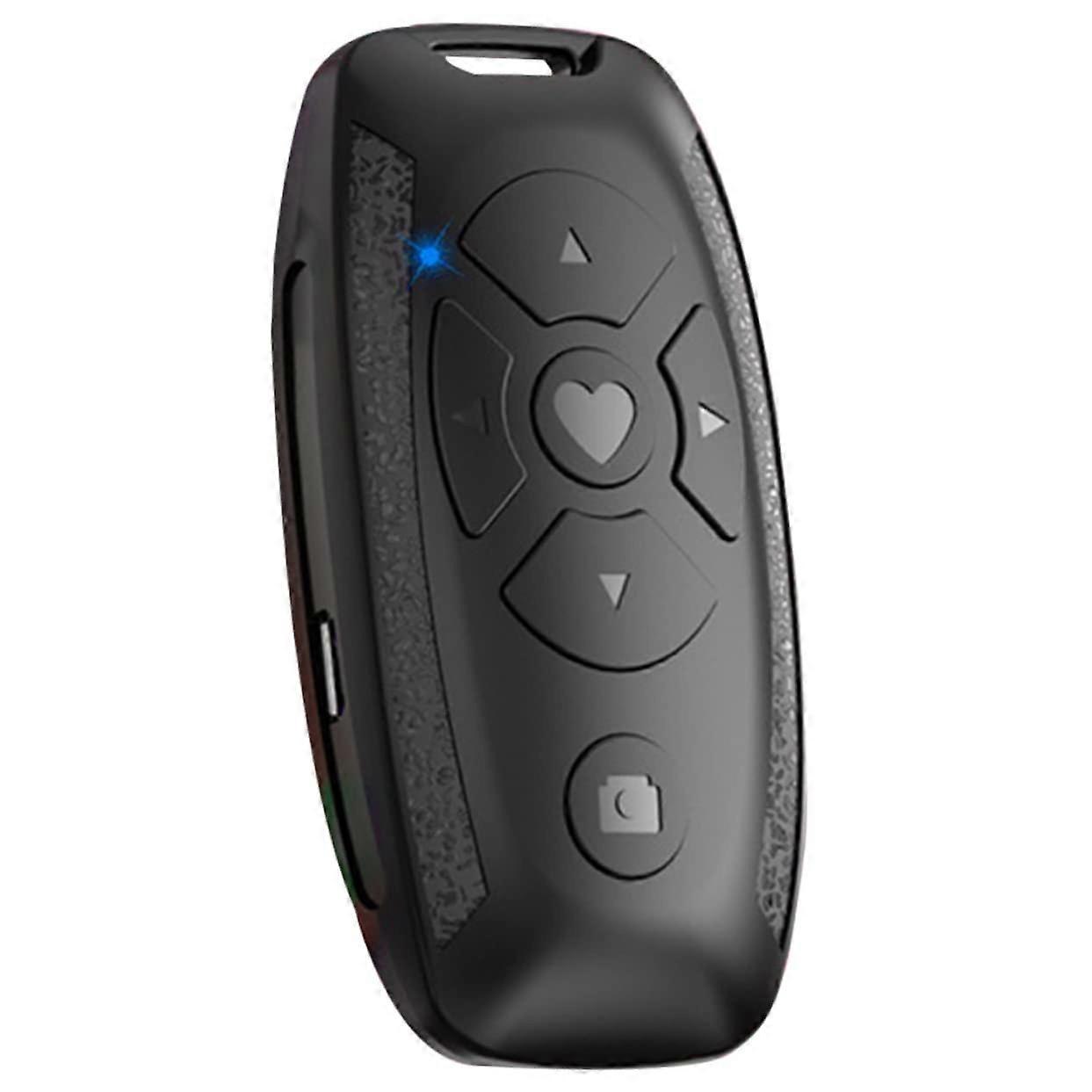 Wireless Bluetooth Camera Remote Control for Smartphone Photo Video and EBook Page Turning Black