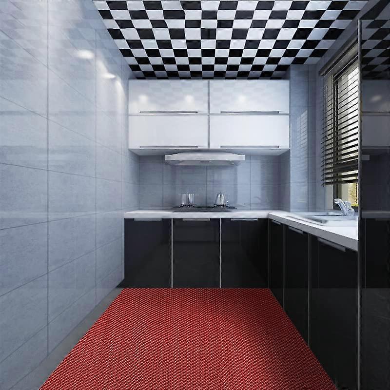 NonSlip Drainage Mat PVC 0.9x5m Multicolor Red