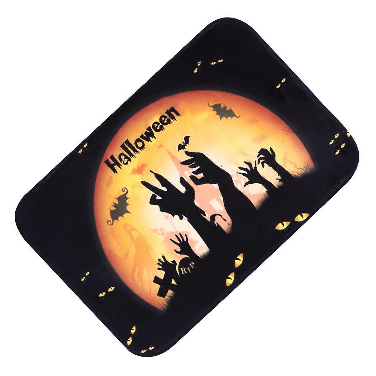 Halloween Floor Mat Household Door Carpet for 2Pcs Multi Functional