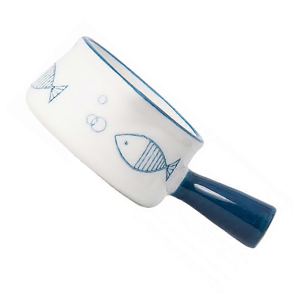 Ceramic Container Milk Pot Multi Purpose Kitchenware Blue 10X6.5X3.5CM 1Pcs