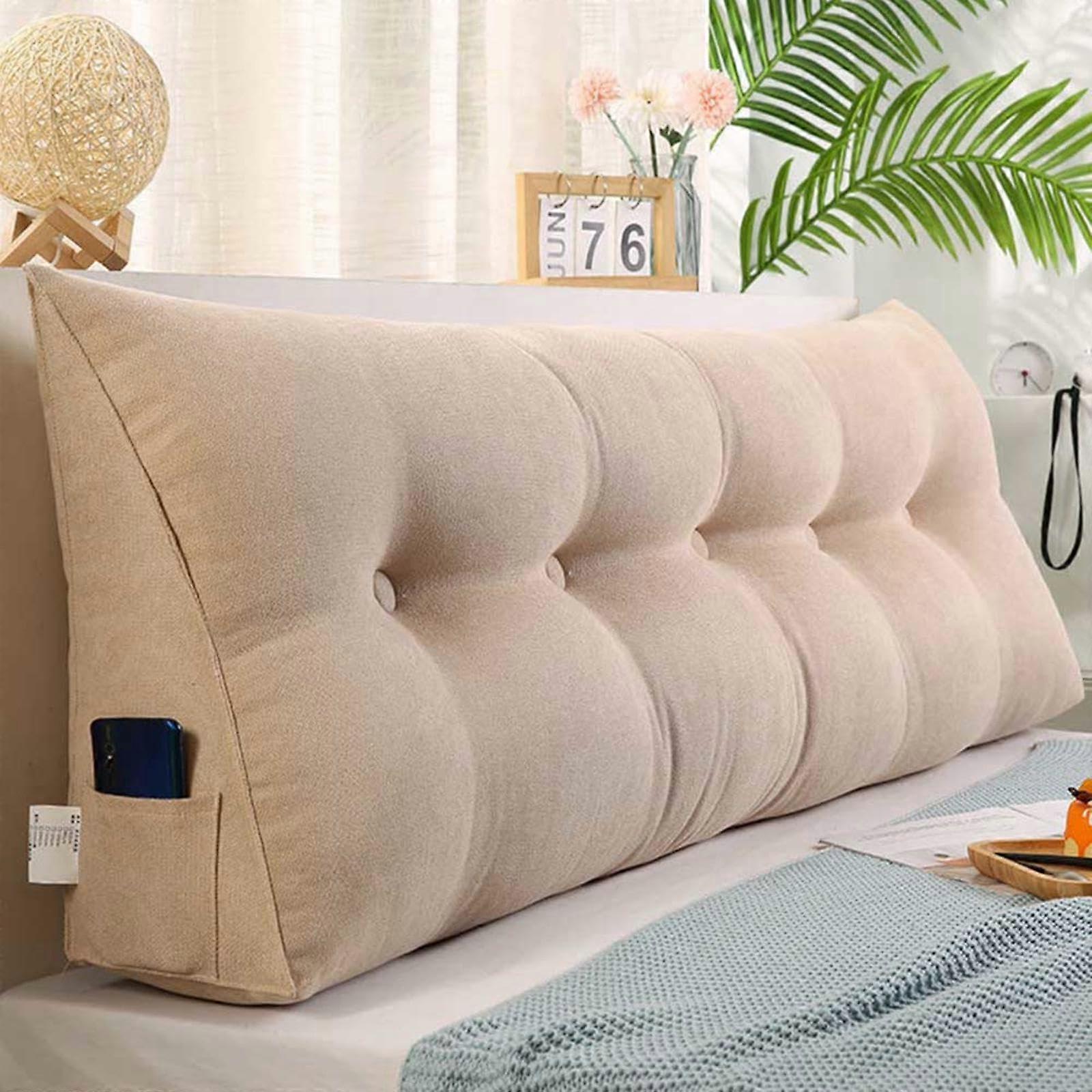 King Size Headboard Pillow Wedge with Ergonomic Back Support and Removable Cover 200cm