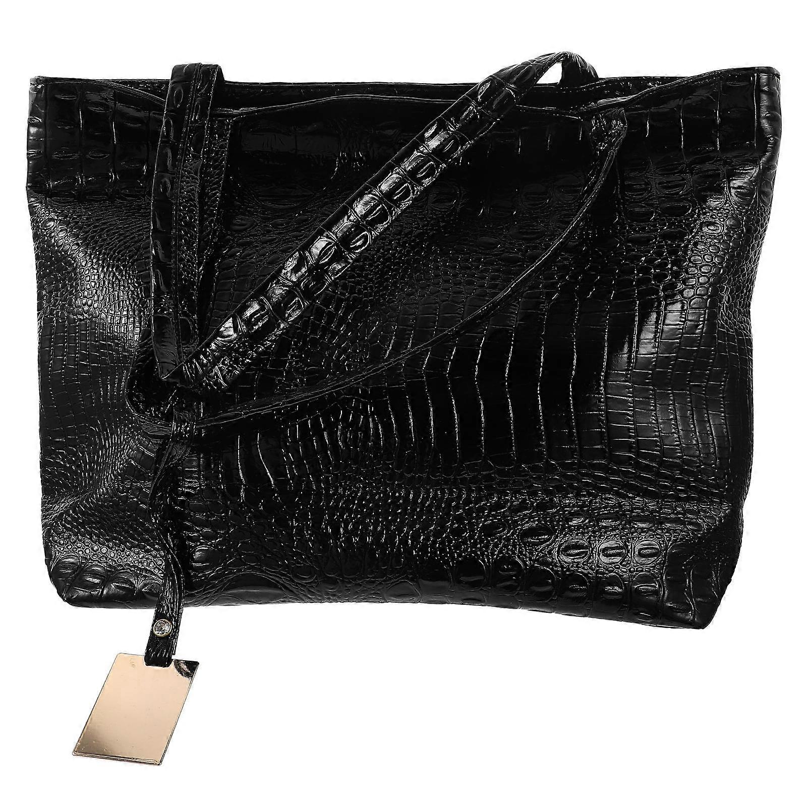 Large Capacity Bag Tote Bag Rectangular Fashionable Simple Design 1Pcs