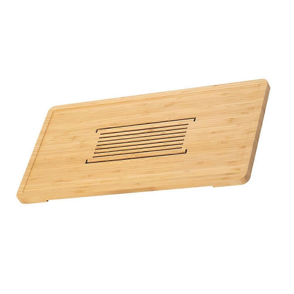 Bamboo Drain Tray for Kitchen Use with 2Pcs Practical Storage Plates