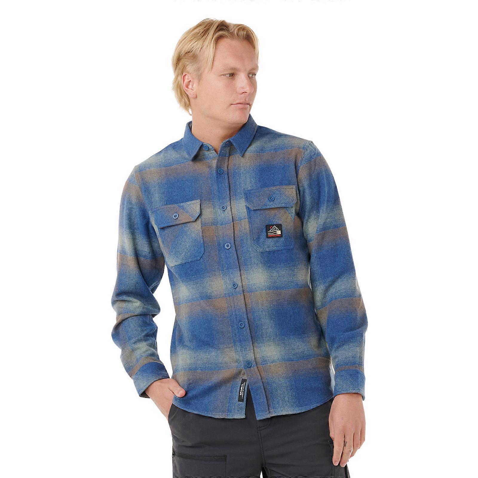 Rip Curl Mens Search Wool Flannel Long Sleeve Shirt