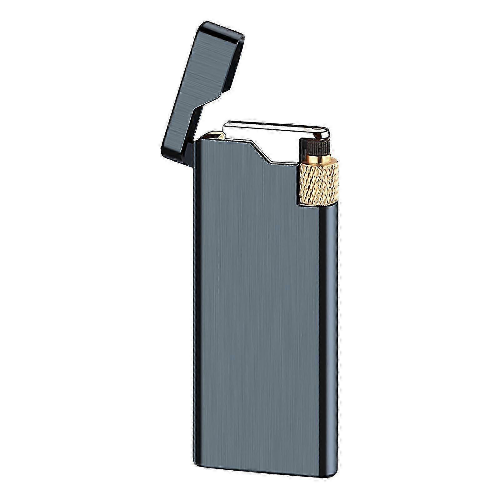 Multipurpose Windproof Lighter,Windproof Direct Charge Lighter,Metal Thin Body Grinding Wheel Lighter