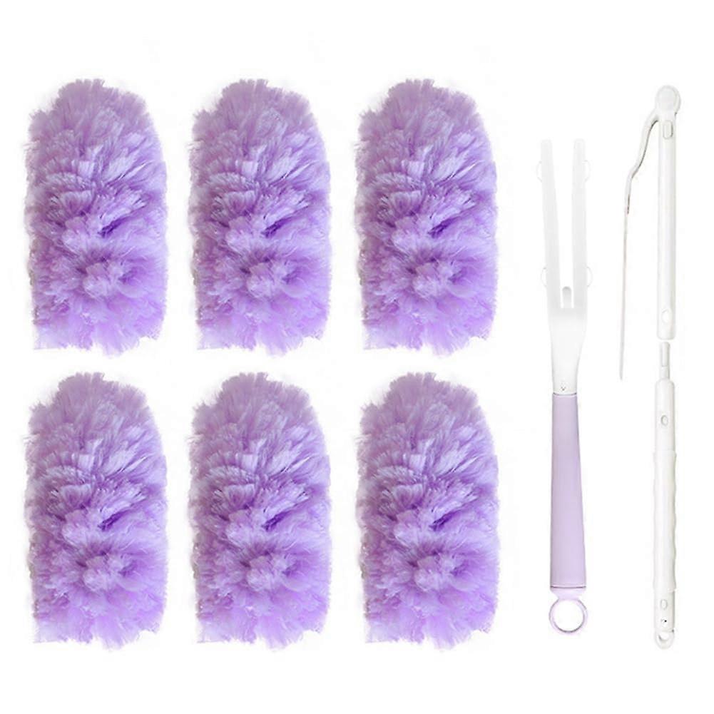 Dust Mop with Electrostatic Dust Capture and MultiFunction Head, White Peach Scent for Home