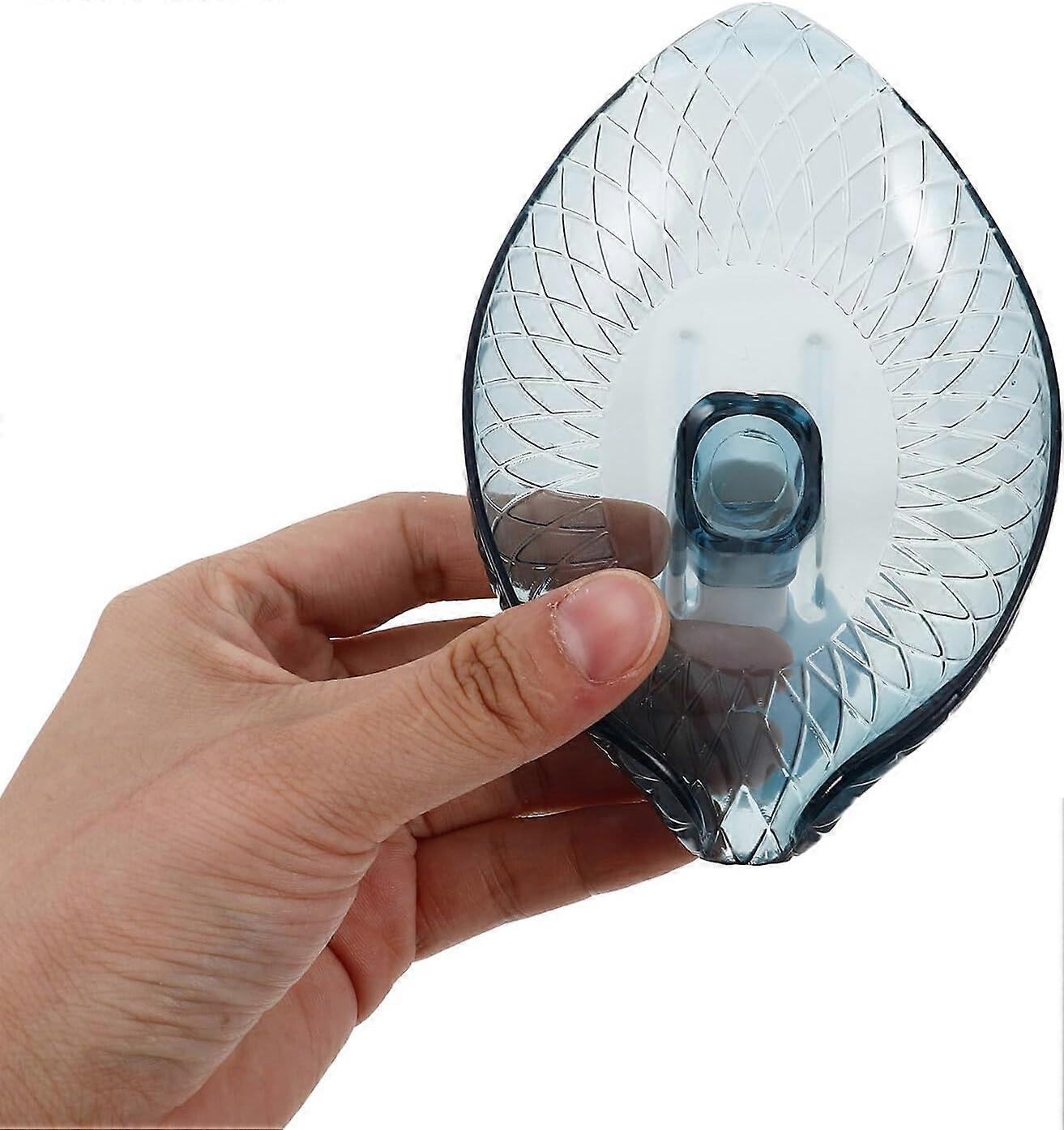 2pcs Leaf Shape Selfdraining Soap Dish with Strong Suction Cups for Bathroom Kitchen Sink Shower