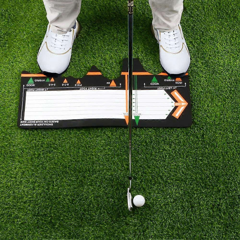 Golf Practice Mat with Posture Correction, Foldable Artificial Turf Swing Trainer for Beginners