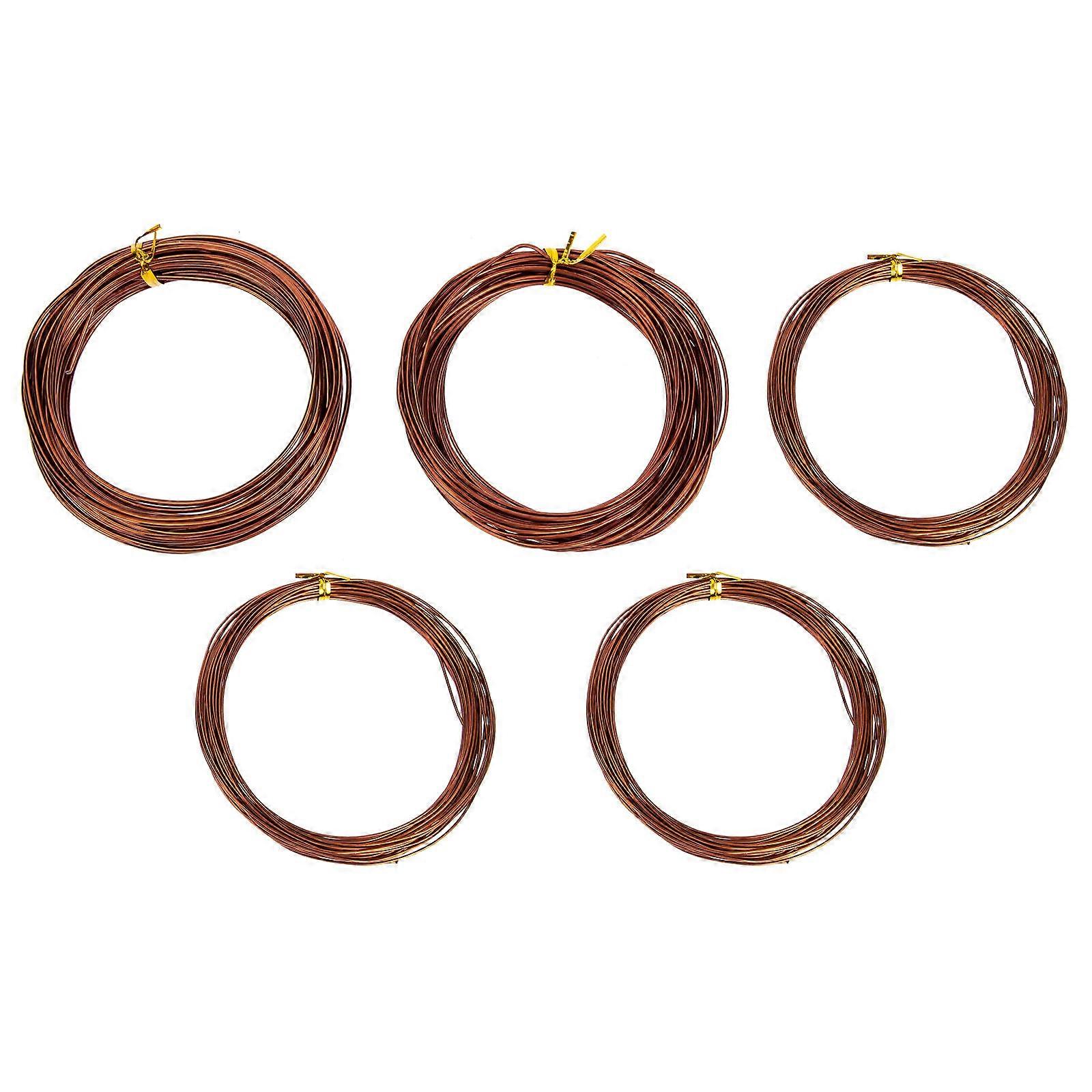 Bonsai Wire Aluminum Wire for Bonsai Branches Training 5 Rolls Practical Set