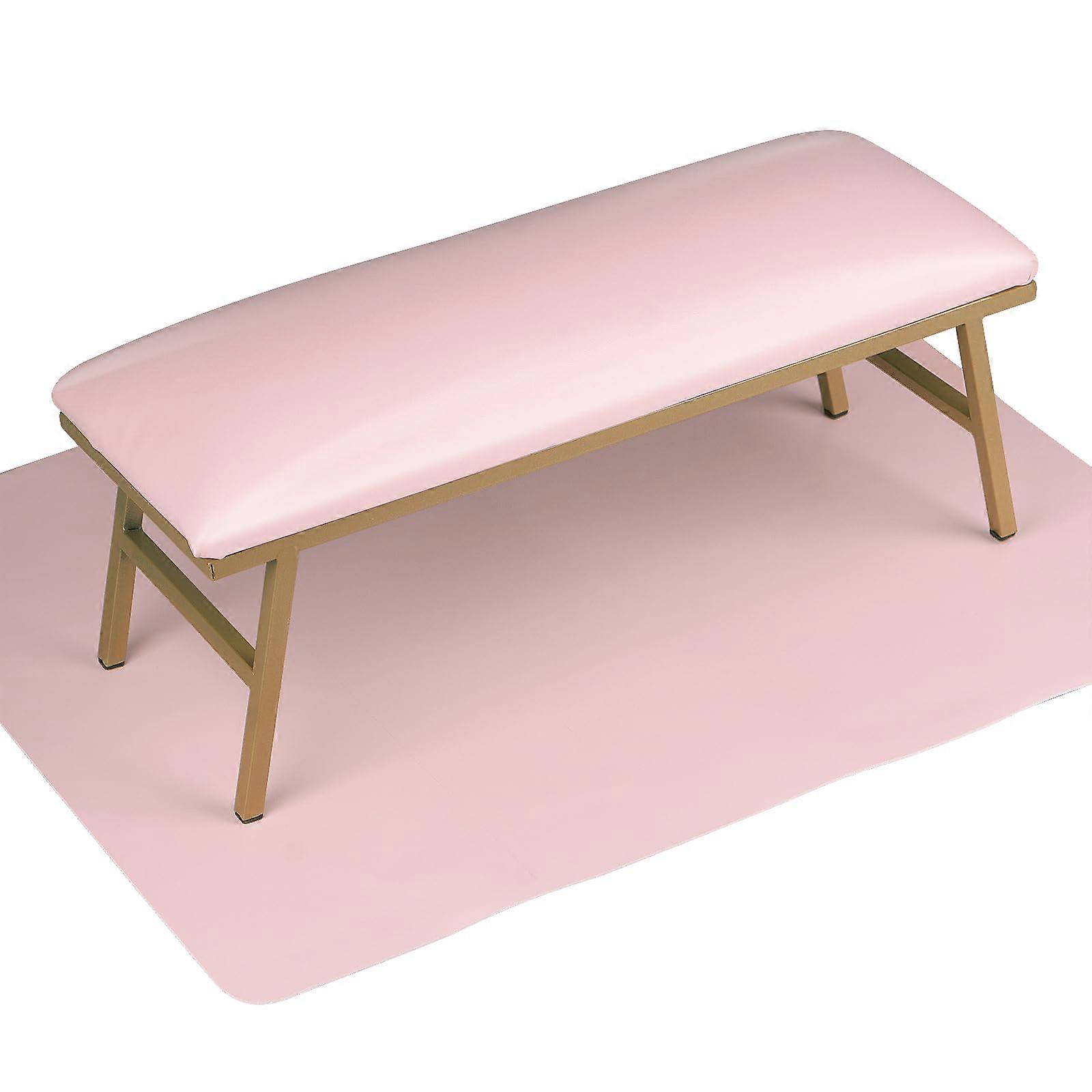 Pink Nail Arm Rest for Nail Tech with Microfiber Leather Mat, Comfortable NonSlip Hand Support