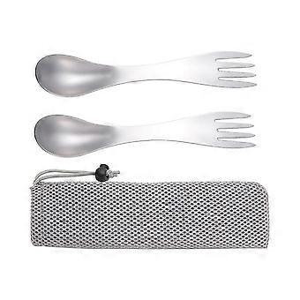 Combo de tenedor y cuchara 2-pack Ultra Camping Utensil, -friendly Spork para mochilero, senderismo, al aire libre