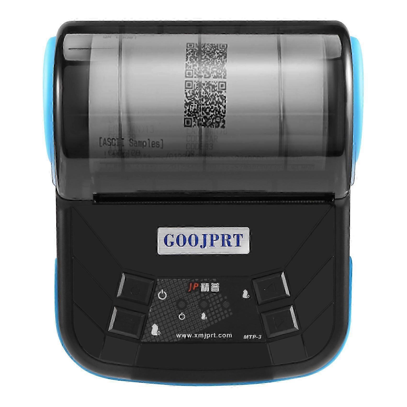 GOOJPRT MTP-3 80mm Bluetooth 2.0 Mini Thermal Printer Exquisite Lightweight Design Portable Receipt Printer For Android Ios Windows US Plug
