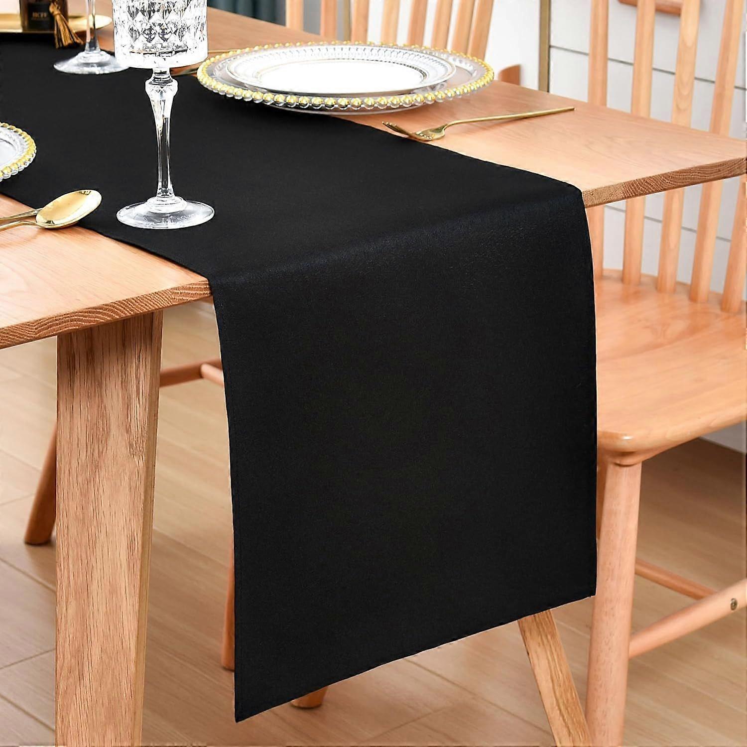 Farmhouse Black Table Runner Dining Table Runners 48 Inches Long Coffee Table