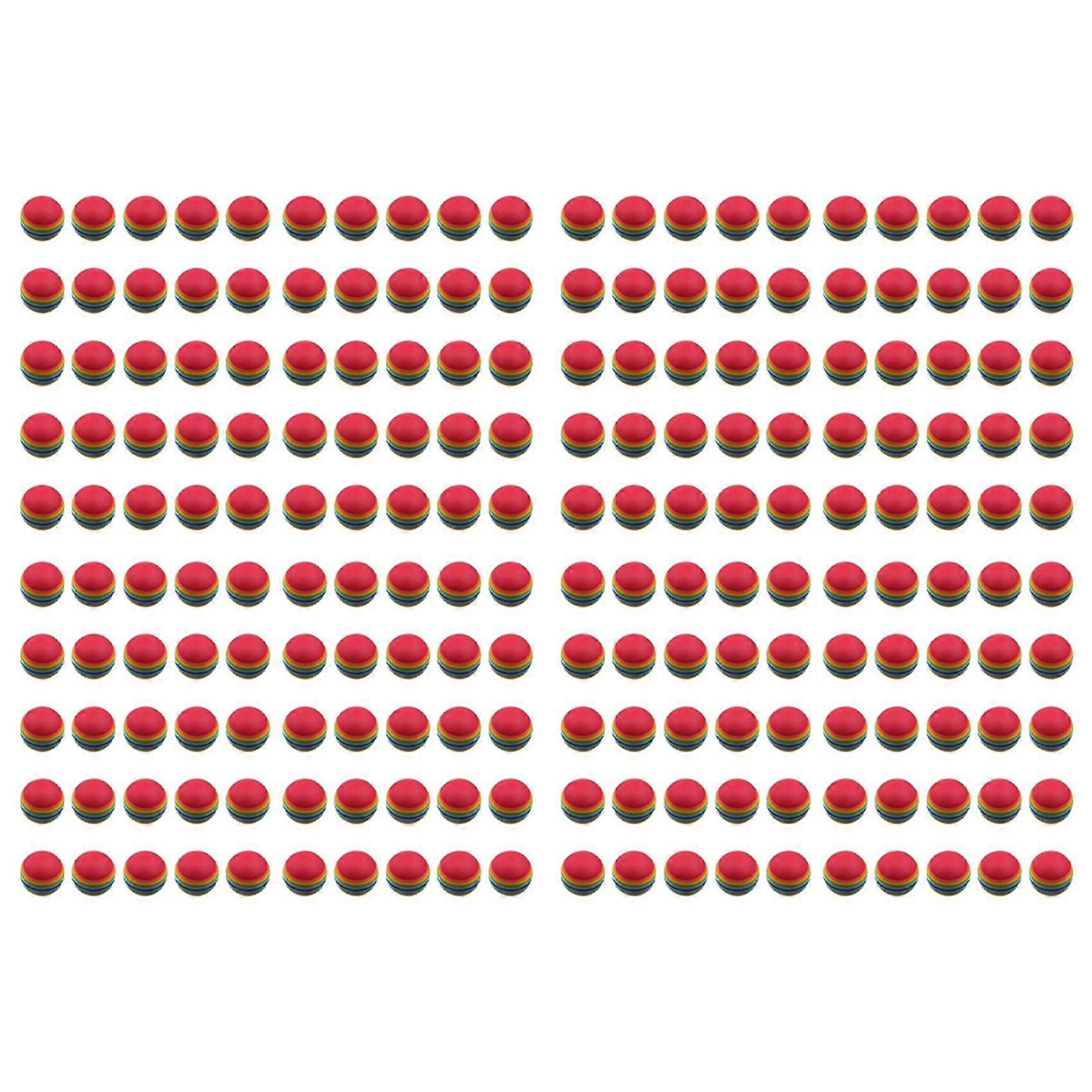 200Pcs Golf Swing Training Aids Indoor Practice Sponge Foam Rainbow Balls