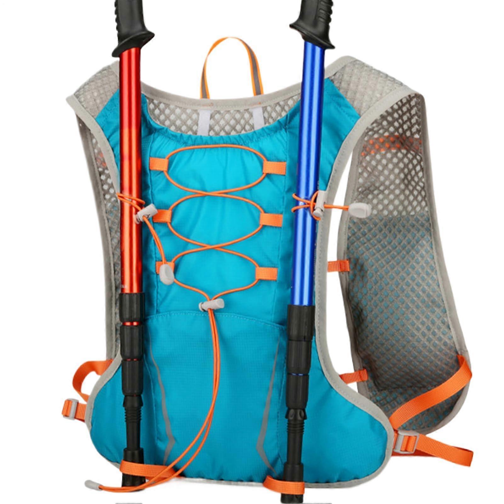 Hydration Backpack with Water Bladder, Lightweight Adjustable Reflective Pack for Running and Cycling