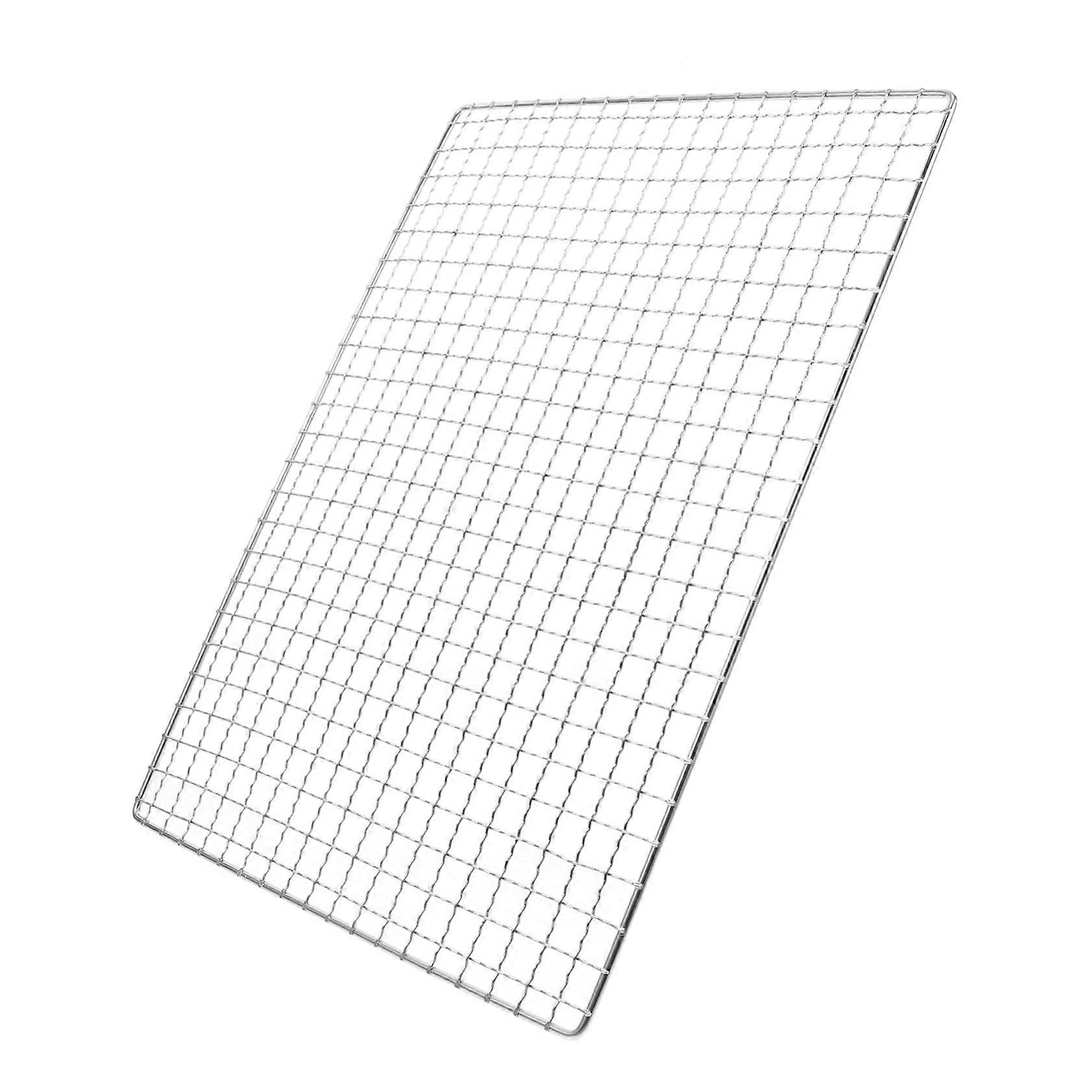 Rectangular BBQ Grill Mesh Mat Prevents Food Falling for Outdoor Cooking and Camping