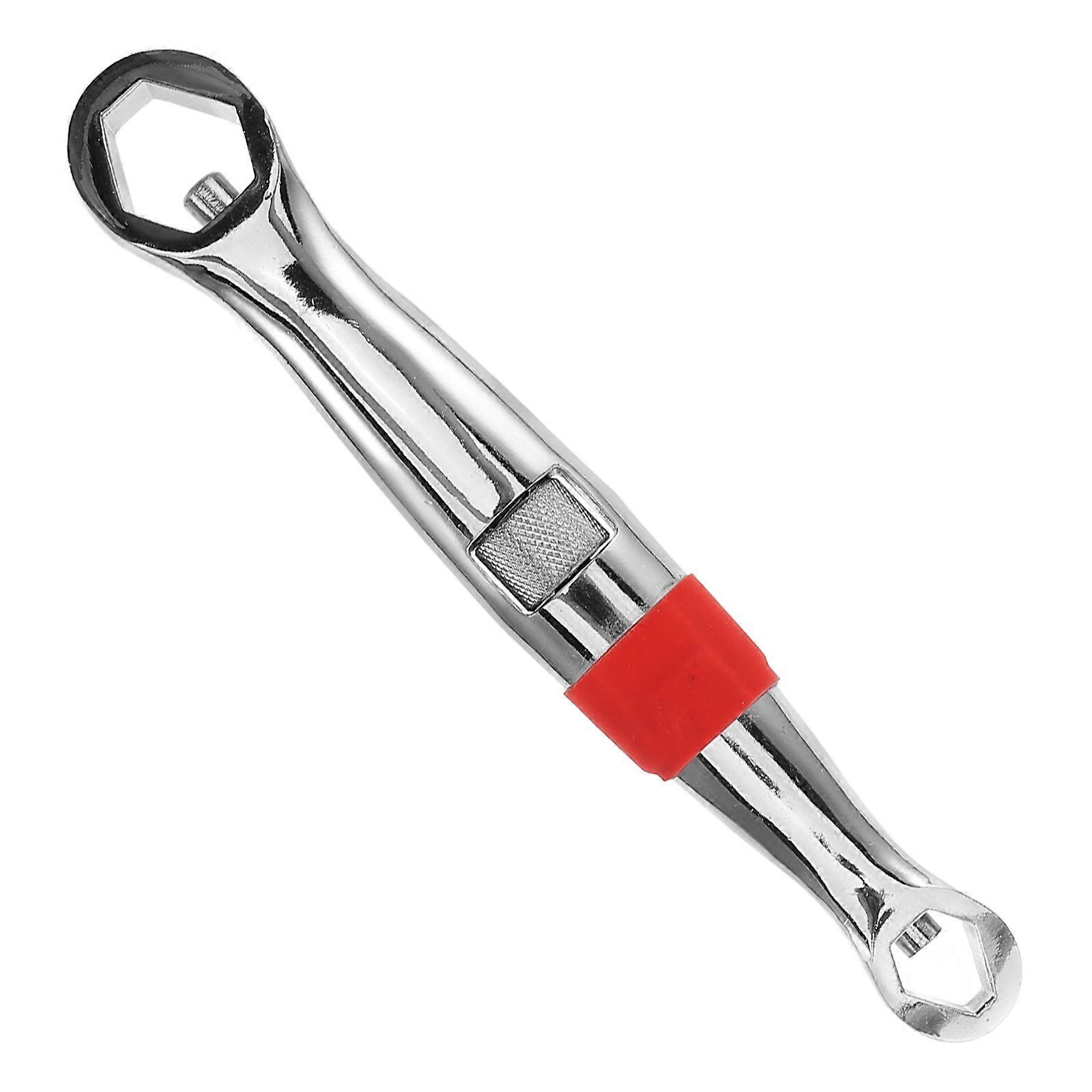 Multifunctional Telescopic Wrench for Tightening Nuts in Silver