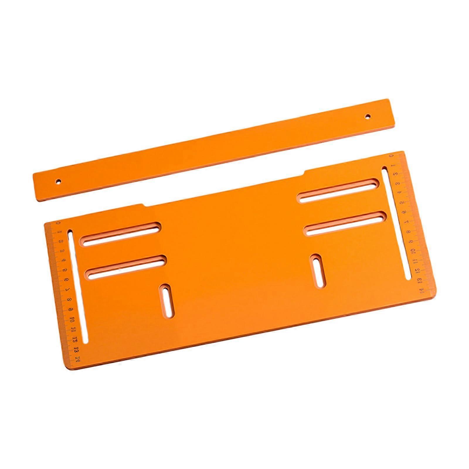 Adjustable Circular Saw Guide Plate with Measurement Markings for Precise Woodworking Cuts