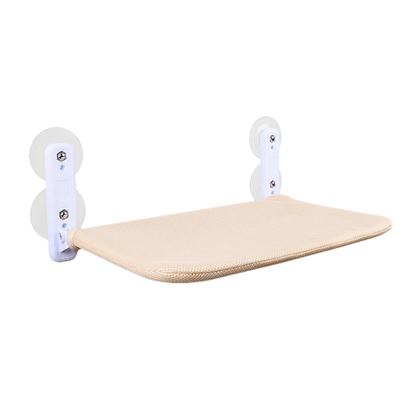 Foldable Cat Window Perch Hammock with Suction Cups, Breathable Mesh Bed Holds 12 lbs, Beige