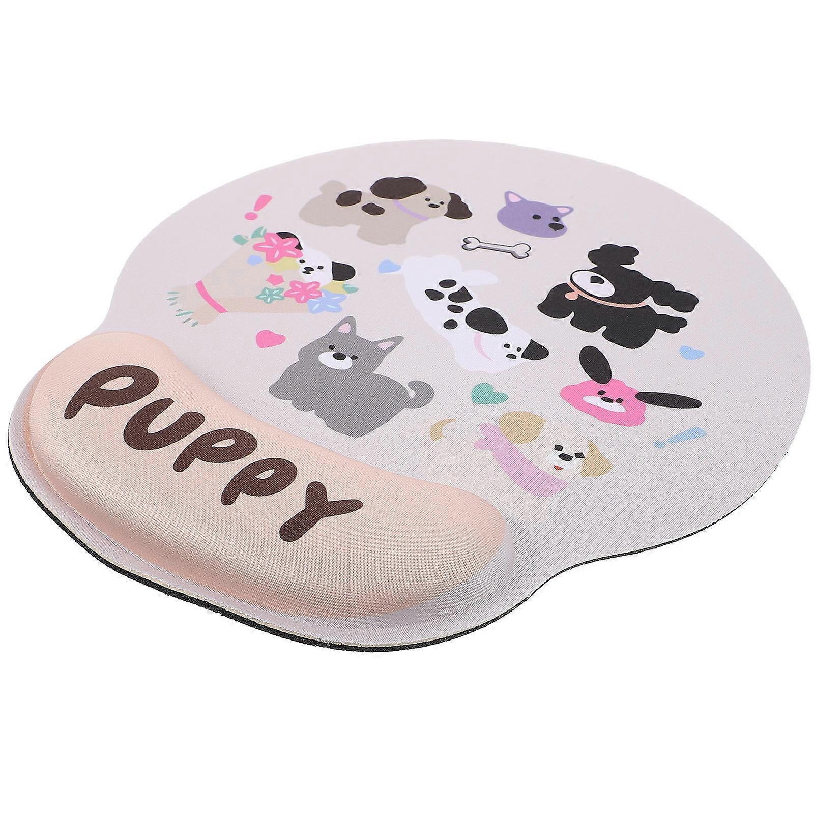 Cartoon Mouse Pad Computer Mouse Wrist Rest for Office Support 2Pcs Set