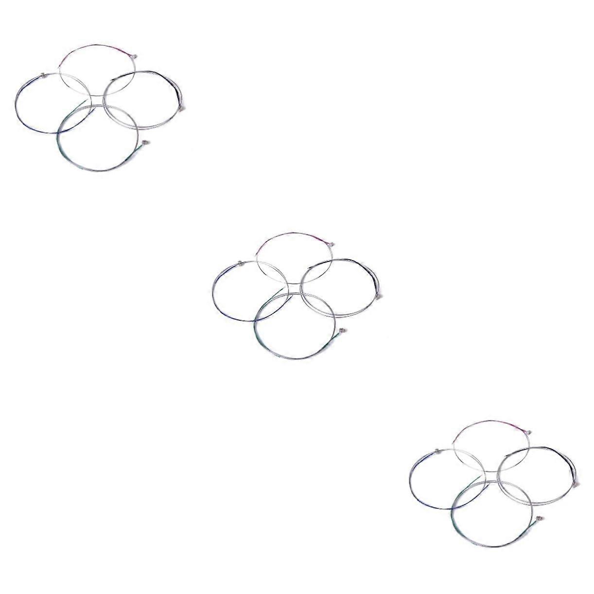 3pcs Steel Core Violin Strings Set Clear Focused Tone Quick Replacement for Student Instruments