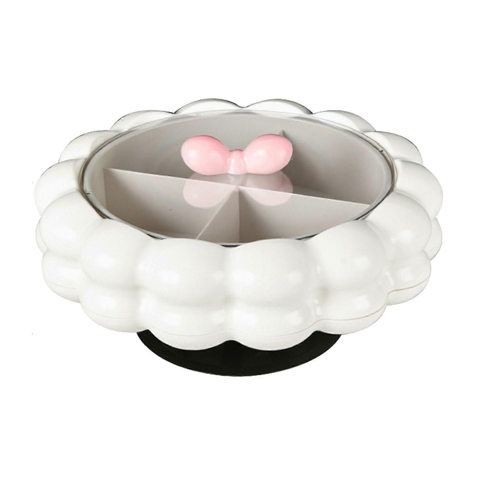 Serving Tray with Lid Rotating Compact Serving Platter Reusable Nut and Candy