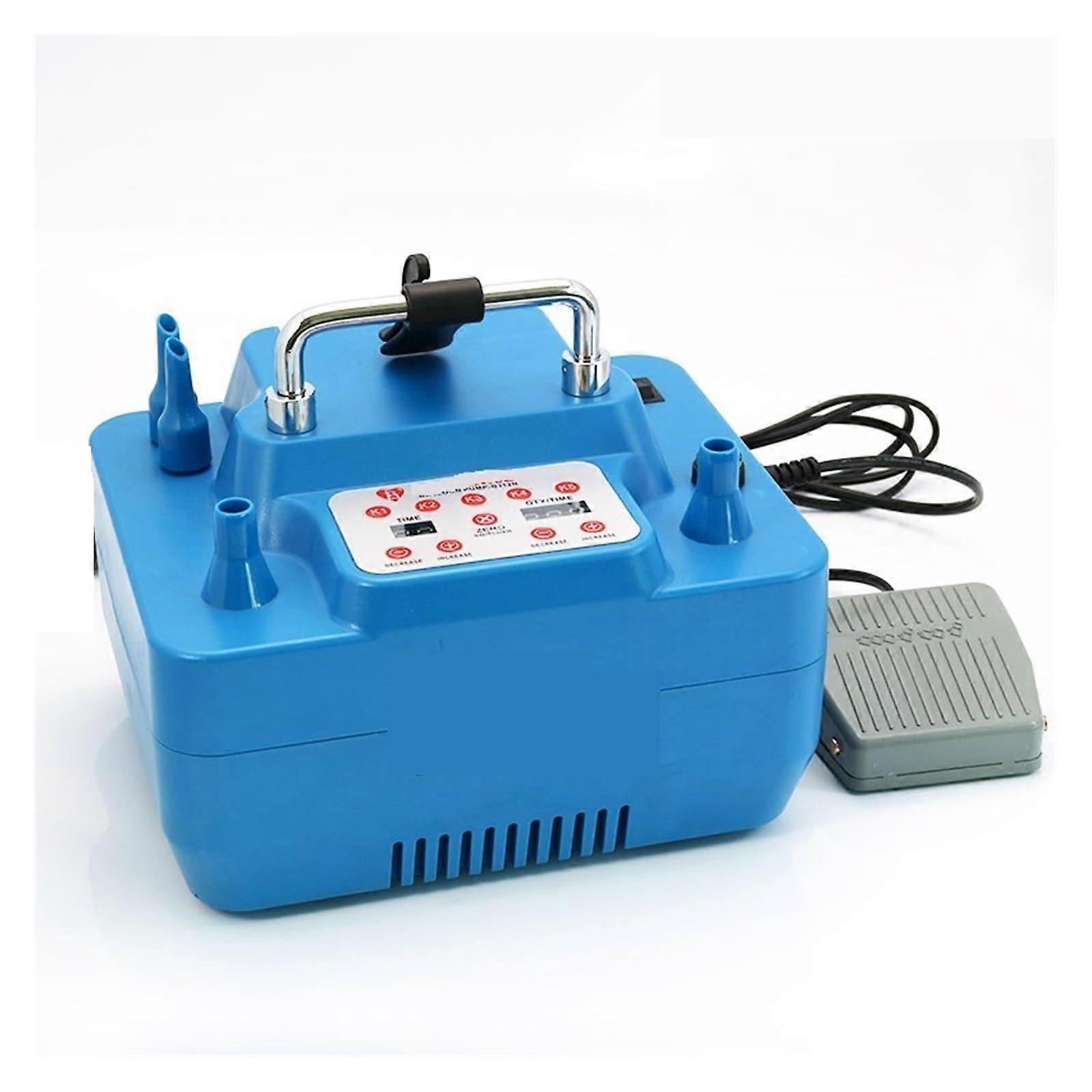 Electric Balloon Pump 800W with Timer Dual Ports Memory Function Foot Switch for Event Decor