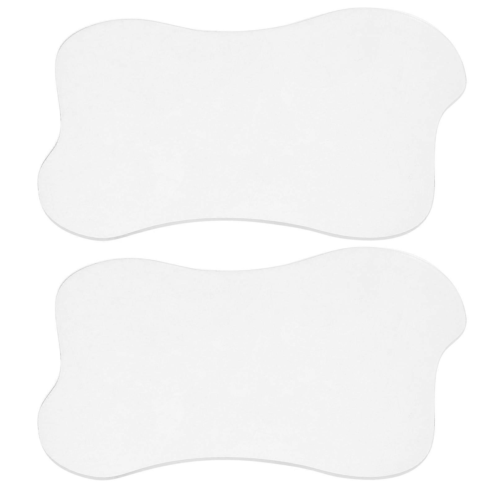 Waterproof Acrylic Irregular Shape Coasters for Desk Use 2Pcs Transparent