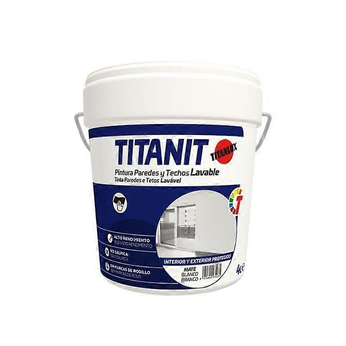 Pintura - Titanlux - Titanit - Blanco mate - Lavable - 4L